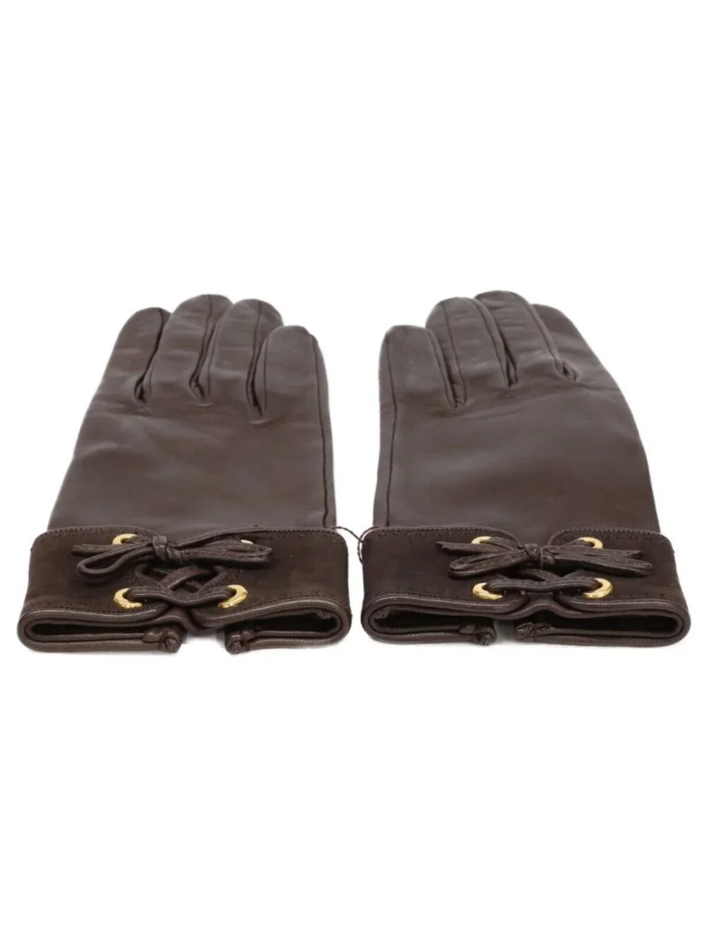 Hermes Lambskin Gloves Brown